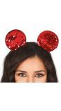 Rode Muizen Oren Haarband Dames