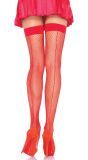 Rode Netkousen met Elegante Naad