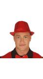 Rode Pailletten Fedora Hoed