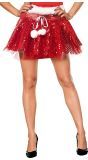 Rode Pailletten Kerst Tutu Dames
