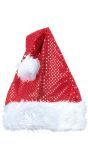 Rode Pailletten Kerstmuts