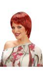 Rode Paris Pruik