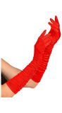 Rode Plisse Handschoenen