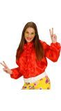 Rode Rouchenblouse