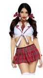 Rode Sexy Schoolmeisje Kostuum
