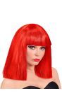 Rode Showgirl Pruik