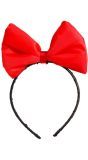 Rode sneeuwwitje haarband met strik