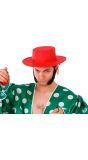 Rode Spaanse Flamenco Hoed