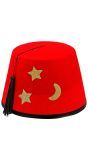 Rode Turkse Fez Hoed