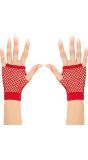 Rode Vingerloze Nethandschoenen