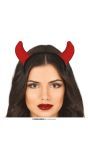 Rode Zachte Duivel Hoorntjes Haarband