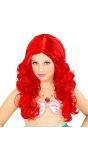 Rode Zeemeermin Pruik Kind
