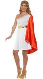 Romeinse Dames Kostuum Wit Rood