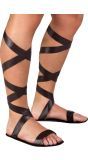 Romeinse Hoge Sandalen Bruin