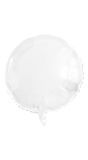 Ronde Folieballon 45cm Wit Metallic