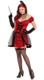 Rood Cabaret Vrouw Kostuum