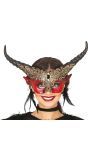 Rood Duivelsmasker met Horens