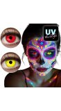 Rood Gele Halloween 1-maands duo UV lenzen