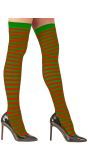 Rood Groen Gestreepte Thigh High