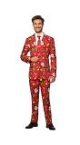 Rood Kerstmis Suitmeister Kostuum met Lichtjes