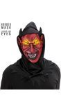 Rood Lichtgevend Duivel Masker met Kap
