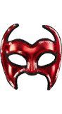 Rood Pailletten Duivel Oogmasker