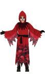 Rood Schedel Halloween Kostuum Kinderen