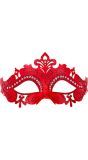 Rood Venetiaans Glitter Oogmasker
