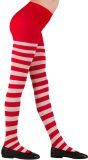 Rood Wit Gestreepte Panty Meisjes Carnaval