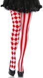 Rood Witte Harlekijn Panty