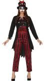 Rood Zwart Gestreepte Voodoo Outfit