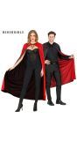 Rood Zwart Omkeerbare Cape 130cm