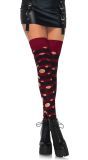 Rood Zwarte Kousen met Gaten
