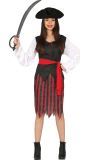 Rood Zwarte Piraten Outfit Dames