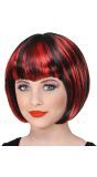 Rood Zwarte Pruik Meisjes Vampier