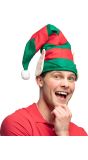 Rood/Groen Gestreepte Kerstmuts Elfenoren