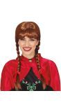 Roodkapje Pruik met Vlechten