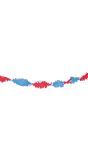 Roodwitblauw Crepe Papier Slinger 24 Meter