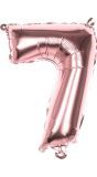Rosegoud Folieballon Cijfer 7
