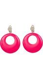 Roze 80's Oorringen