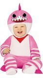 Roze Baby Shark Kostuum Baby