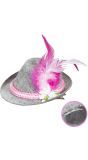 Roze Beierse Oktoberfest Minihoedje