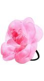 Roze Bloem Haarelastiek