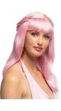 Roze Bubblegum Barbie Pruik