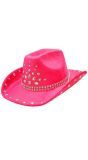 Roze Cowboyhoed met Diamantjes