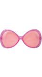Roze Diamantjes Feest Bril