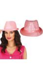 Roze Fedora met Pailletten