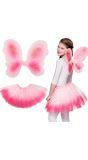 Roze Fee Verkleed set Kind