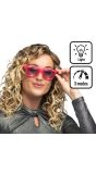 Roze Festival Partybril met LED Verlichting