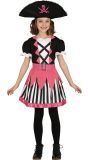 Roze Gestreepte Piraten Kostuum Meisje